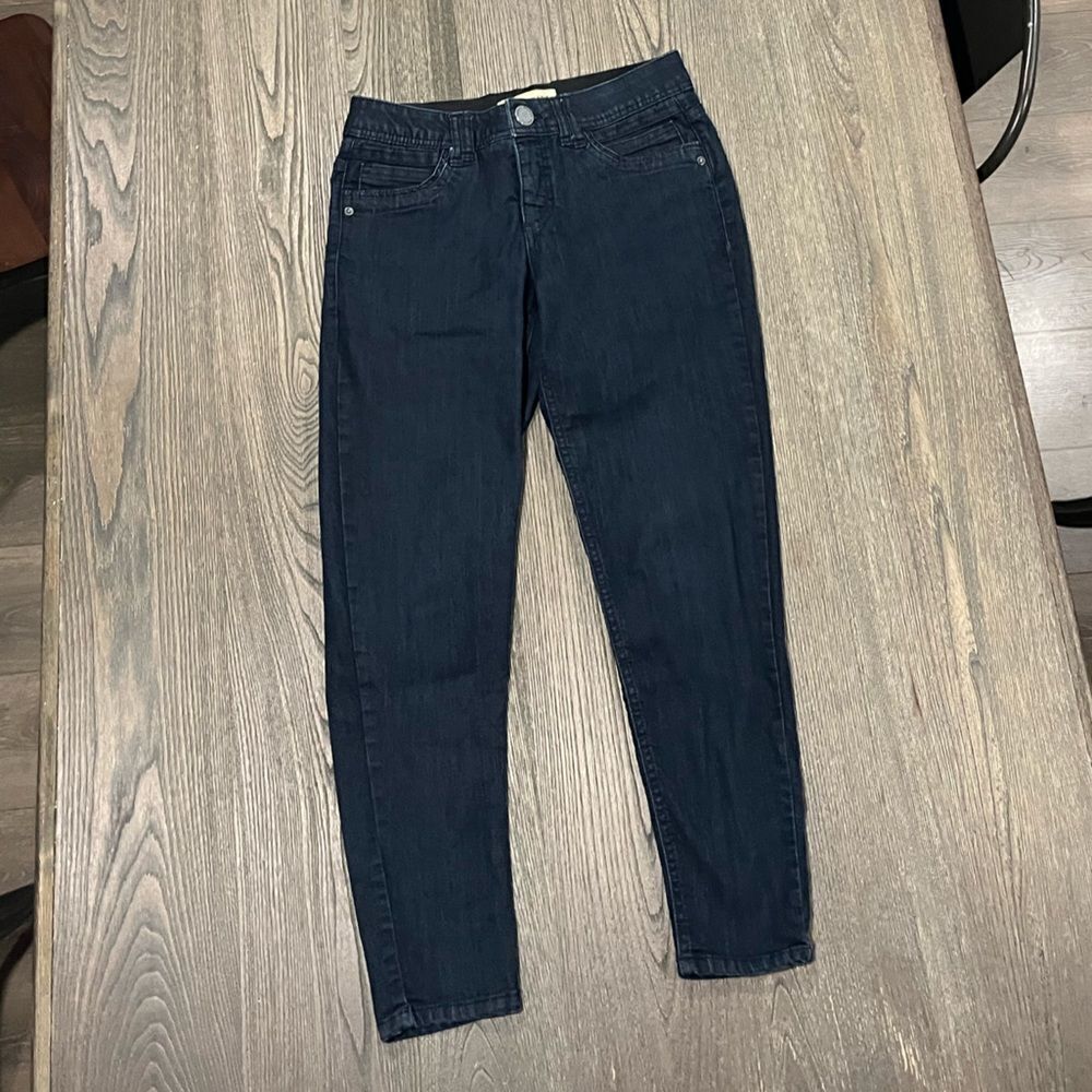 Democracy Ab Technology Dark Wash Blue Skinny Cropped Jeans Size 6